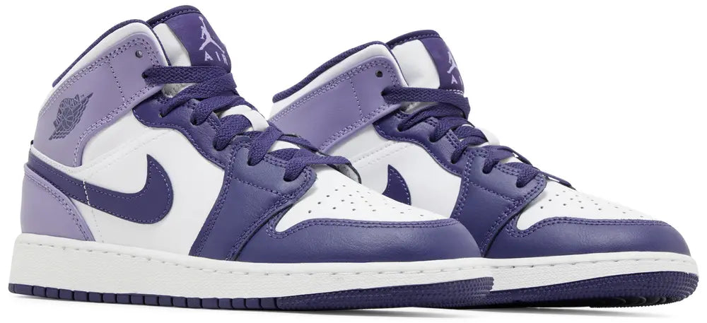 Jordan Mid 1 GS "White Sky J Purple"