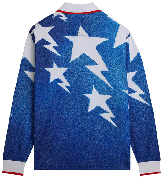 Adidas x BAPE LSL Star Jersey 'Medium Blue Denim'