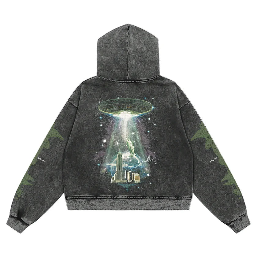 Floor 914 Alien Black Zip Up