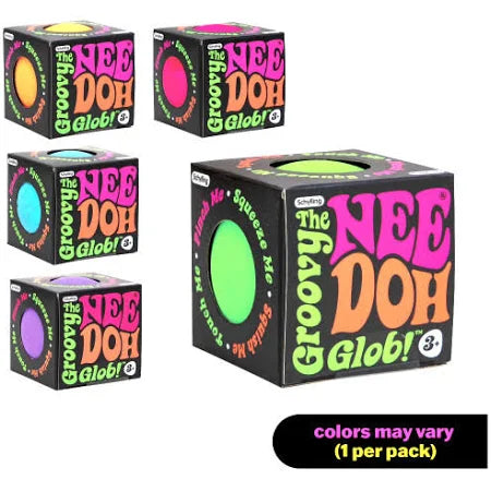 NeeDoh The Groovy Glob Pink Schylling Stress Ball Squishy Fidget Toy