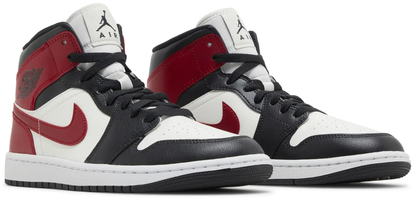 Air Jordan 1 Mid 'Black Toe' Womens