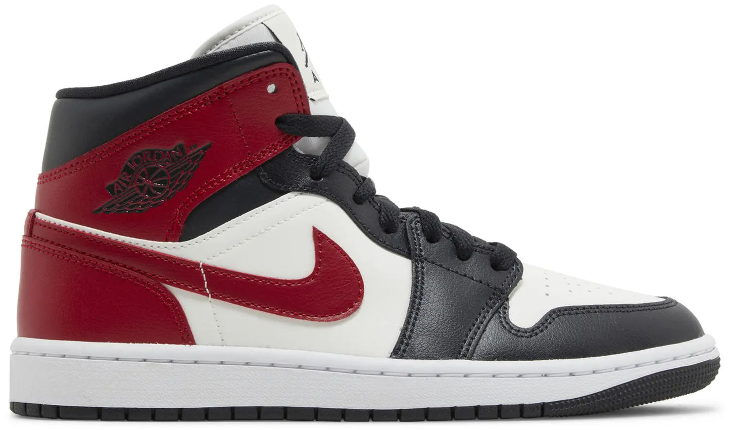 Air Jordan 1 Mid 'Black Toe' Womens