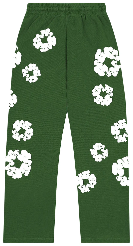 Denim Tears Cotton Wreath Baggy Sweatpants 'Green'