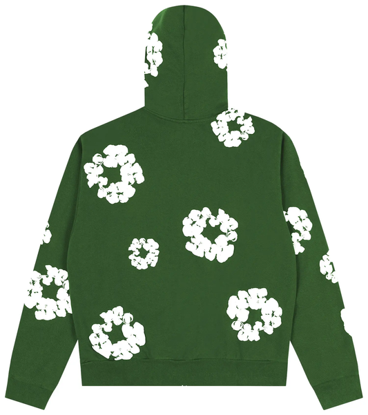 Denim Tears Cotton Wreath Zip Hoodie 'Green'