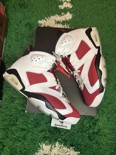 Air Jordan 6 Retro Carmine 2021 CT8529-106 Men's Size 9 Used