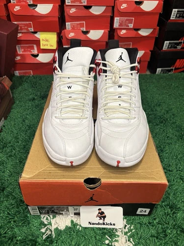 Air Jordan 12 XII Retro Twist White University Red Size 12 USED