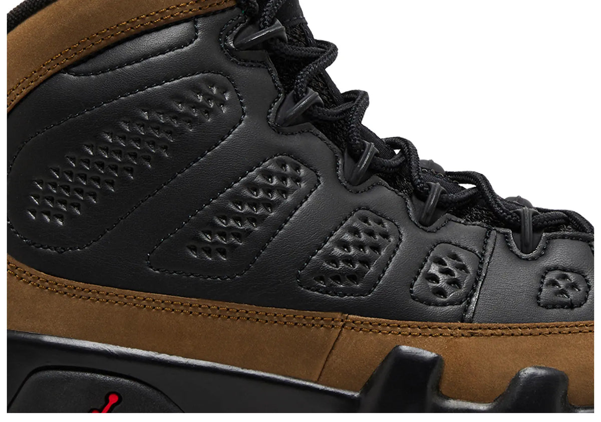 Jordan Retro 9 GS "Olive" - black and olive sneaker, additional product photo