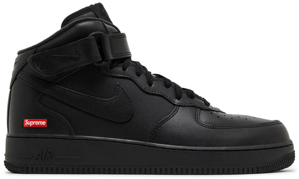 Supreme x Nike Air Force 1 Mid 'Box Logo - Triple Black'