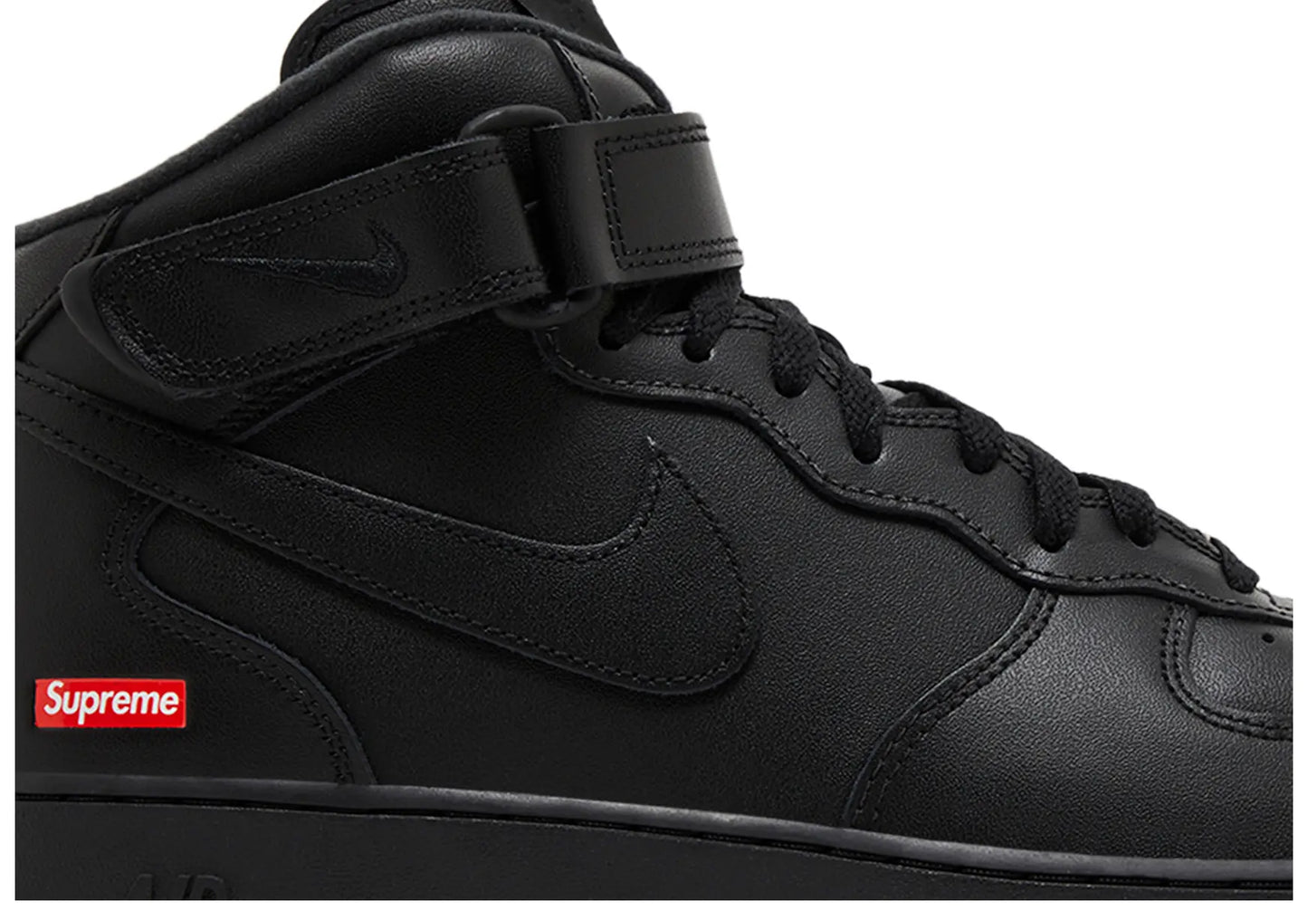 Supreme x Nike Air Force 1 Mid 'Box Logo - Triple Black'