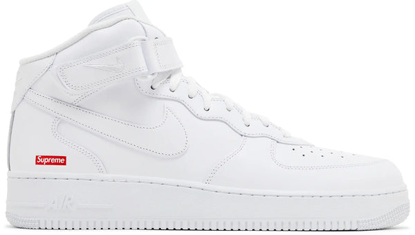 Supreme x Nike Air Force 1 Mid 'Box Logo - Triple White'