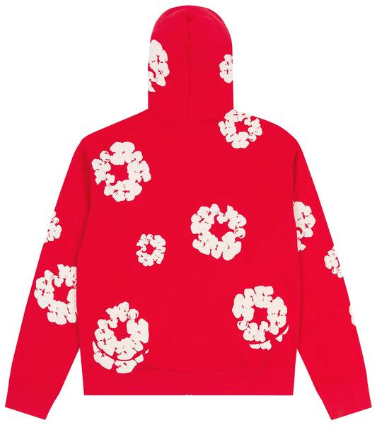 Denim Tears Cotton Wreath Zip Hoodie 'Red'