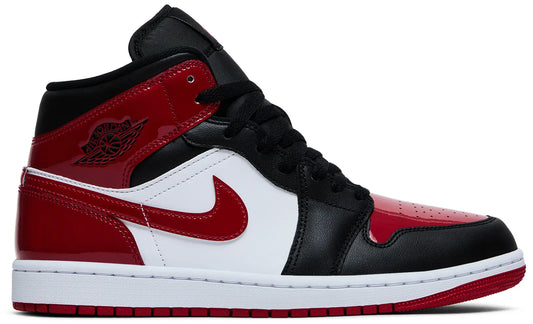 Air Jordan 1 Mid 'Patent Bred Toe'