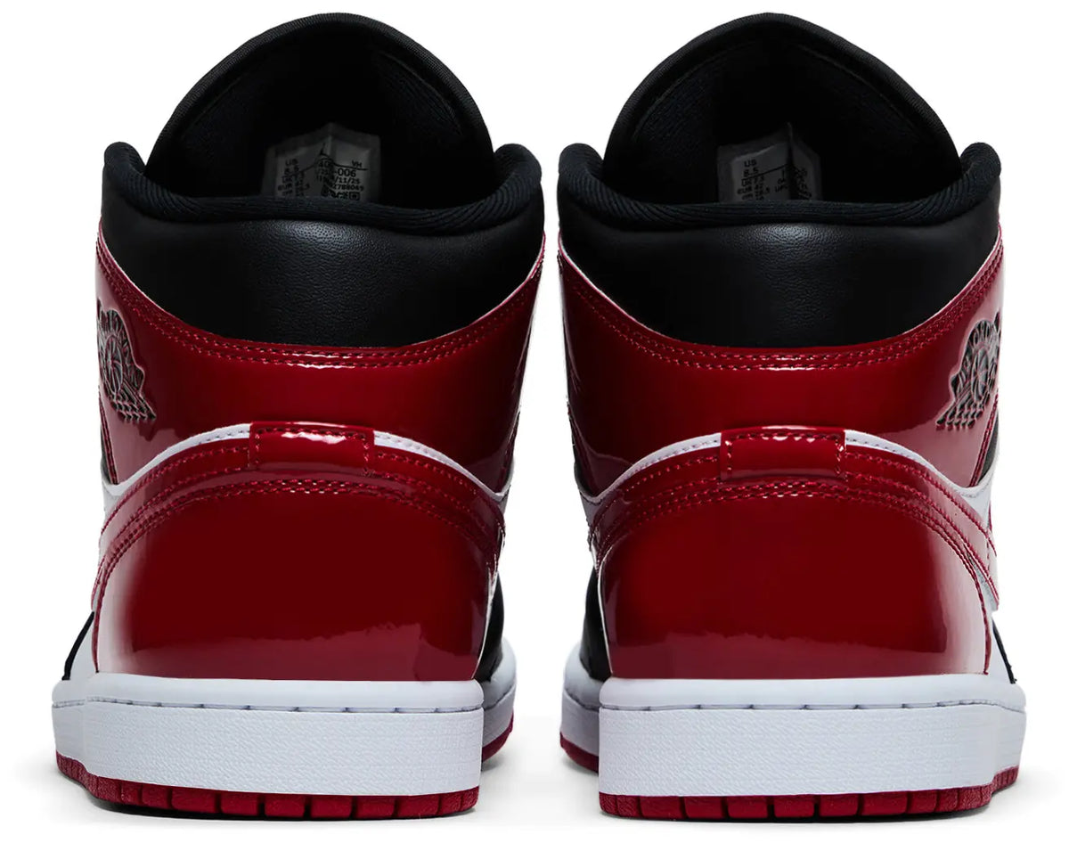 Air Jordan 1 Mid 'Patent Bred Toe'
