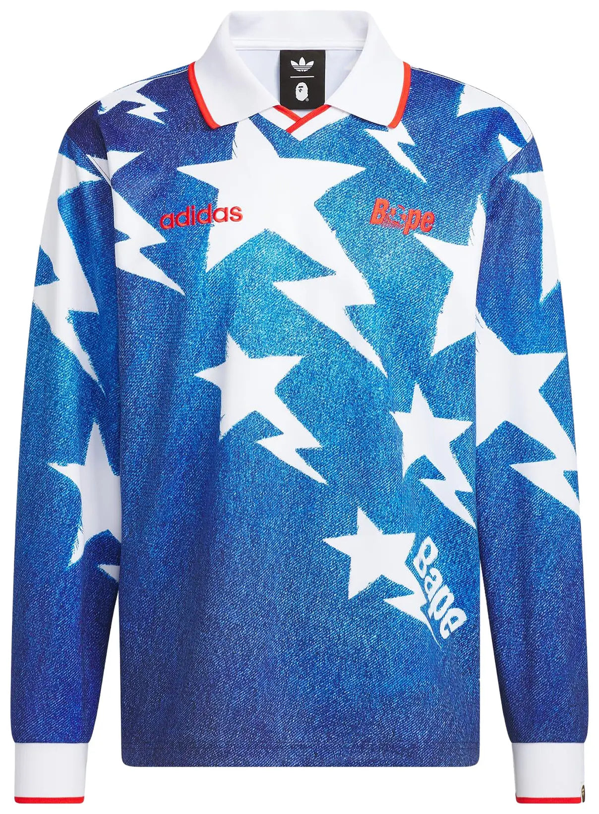 Adidas x BAPE LSL Star Jersey 'Medium Blue Denim'