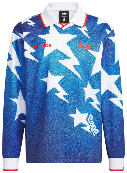Adidas x BAPE LSL Star Jersey 'Medium Blue Denim'