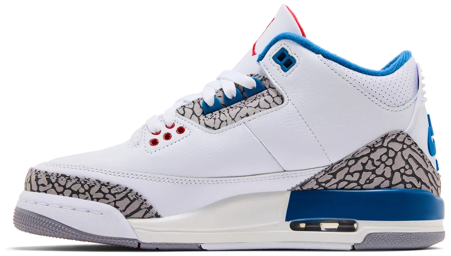 Air Jordan 3 Retro OG GS 'True Blue' 2026 - geometric sneaker, additional product photo