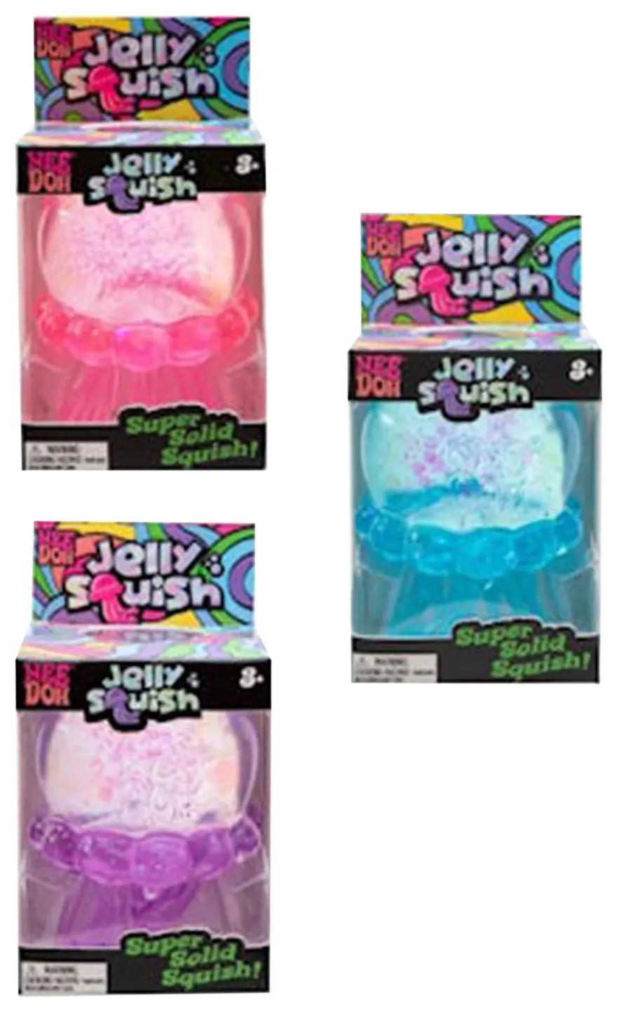 NeeDoh Jellysquish Squishy Fidget Toy 'Purple/Pink/Blue'