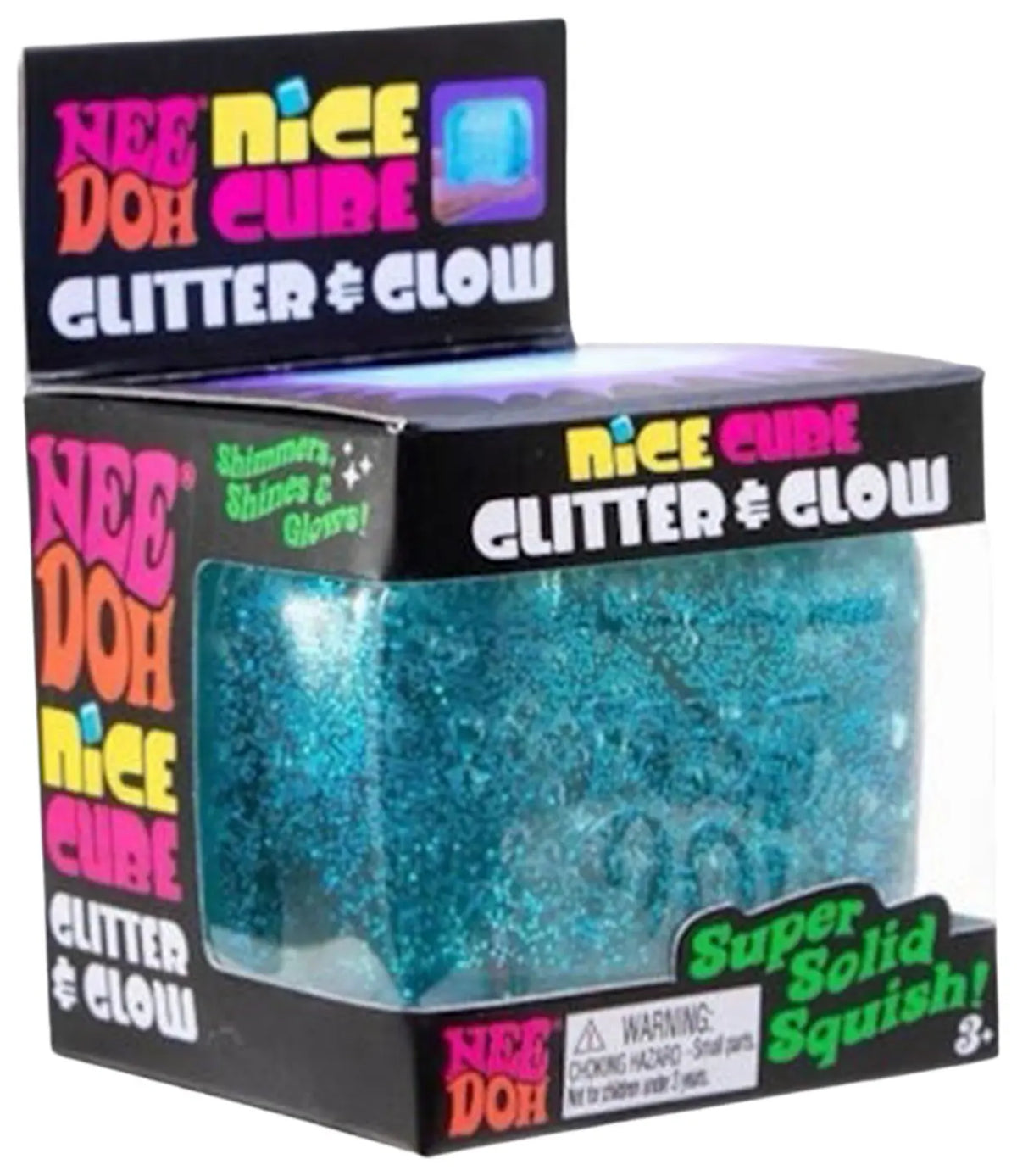 NeeDoh Nice Cube Glitter And Glow Squishy Toy