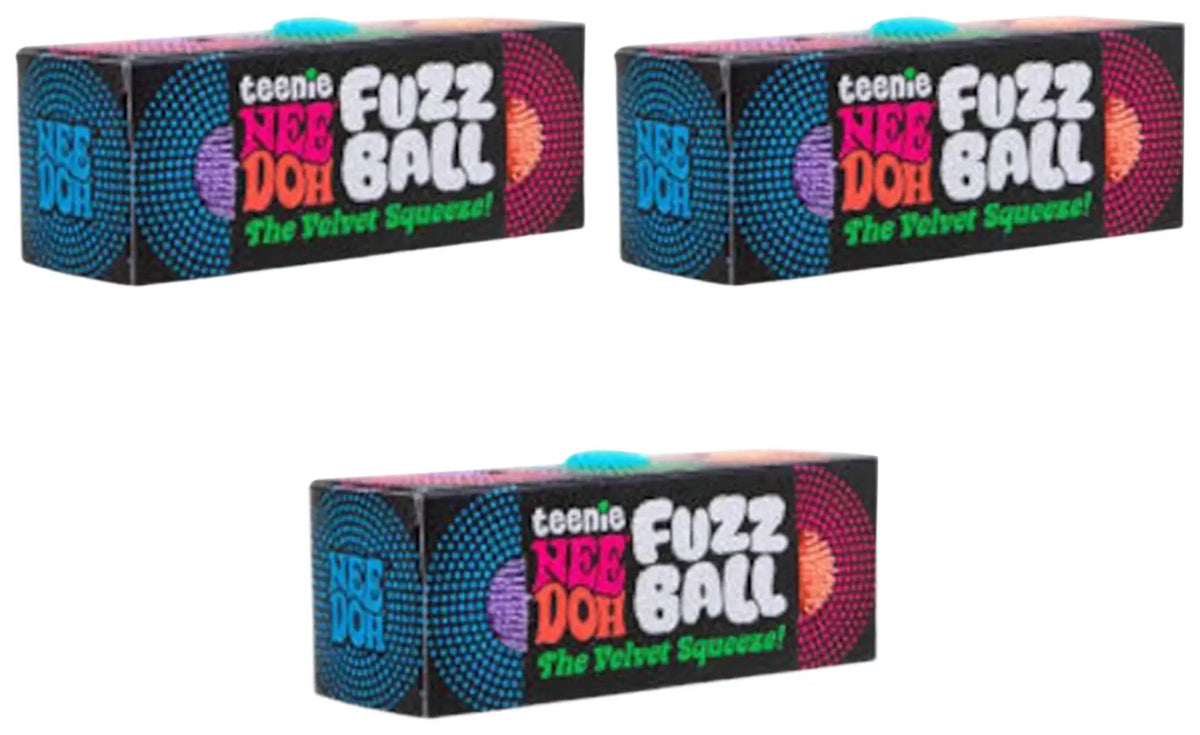 NeeDoh Tennie Fuzz Ball 3-Pack Squishy Fidget Toy 'Multicolor'