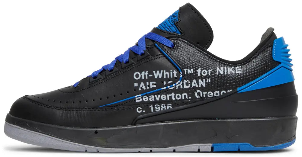 Jordan Retro 2 Low "Off-white Black Blue"