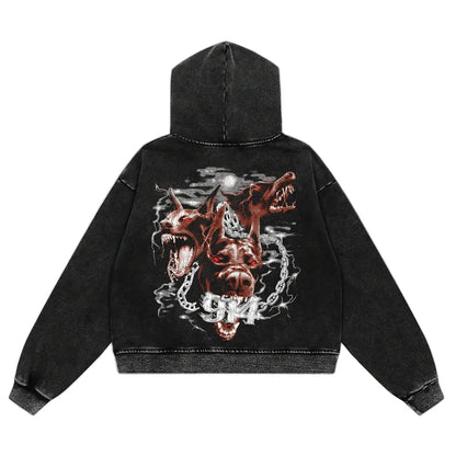 Floor 914 Dog Black Zip Up