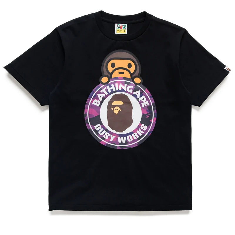 A Bathing Ape Color Camo Milo On Busy Works Tee