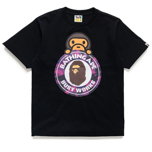 A Bathing Ape Color Camo Milo On Busy Works Tee