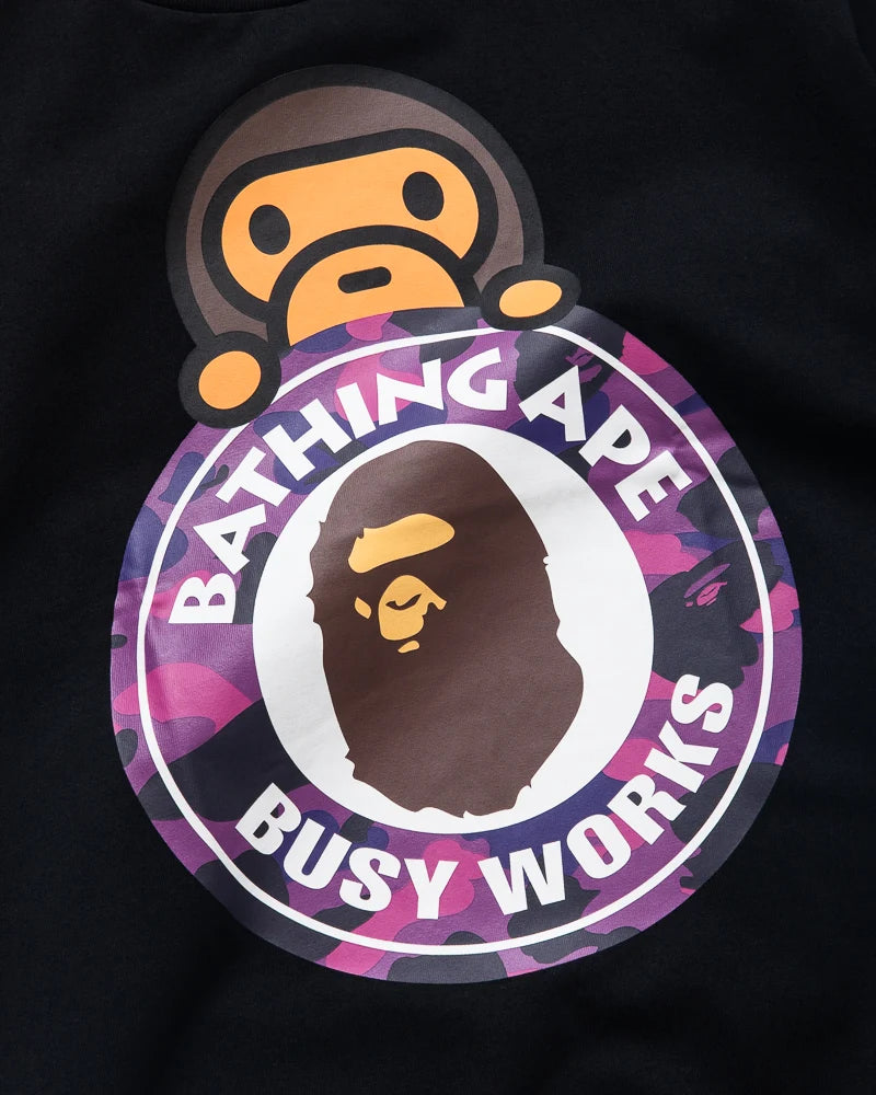 A Bathing Ape Color Camo Milo On Busy Works Tee