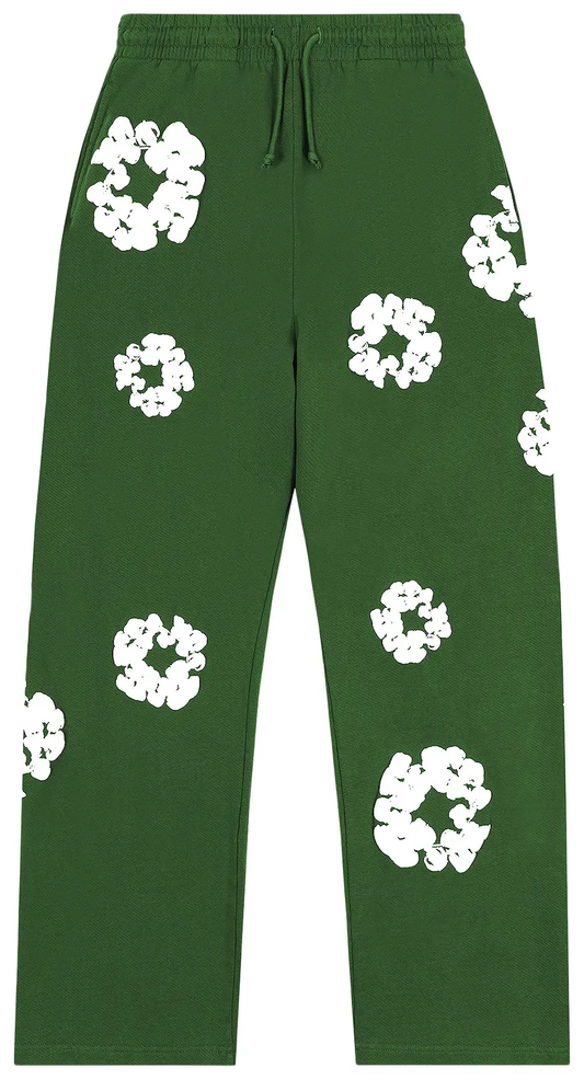 Denim Tears Cotton Wreath Baggy Sweatpants 'Green'