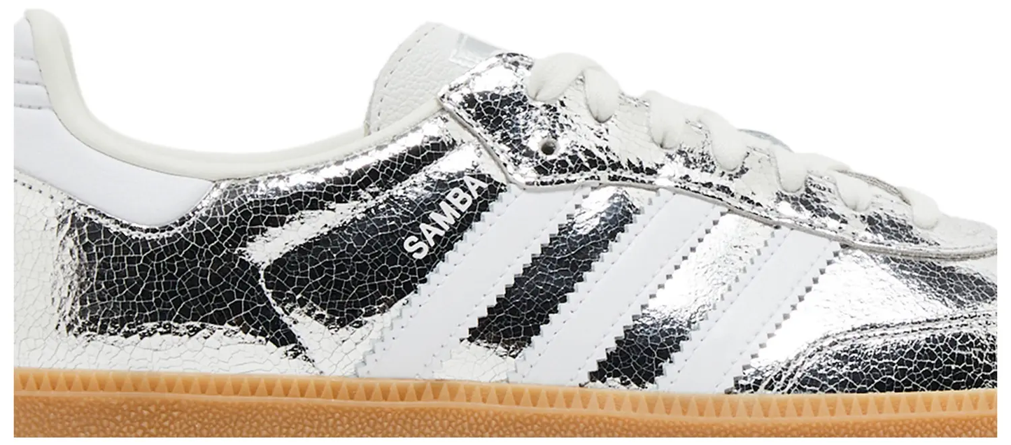 adidas Wmns Samba OG 'Cracked Metallic Pack - Silver'