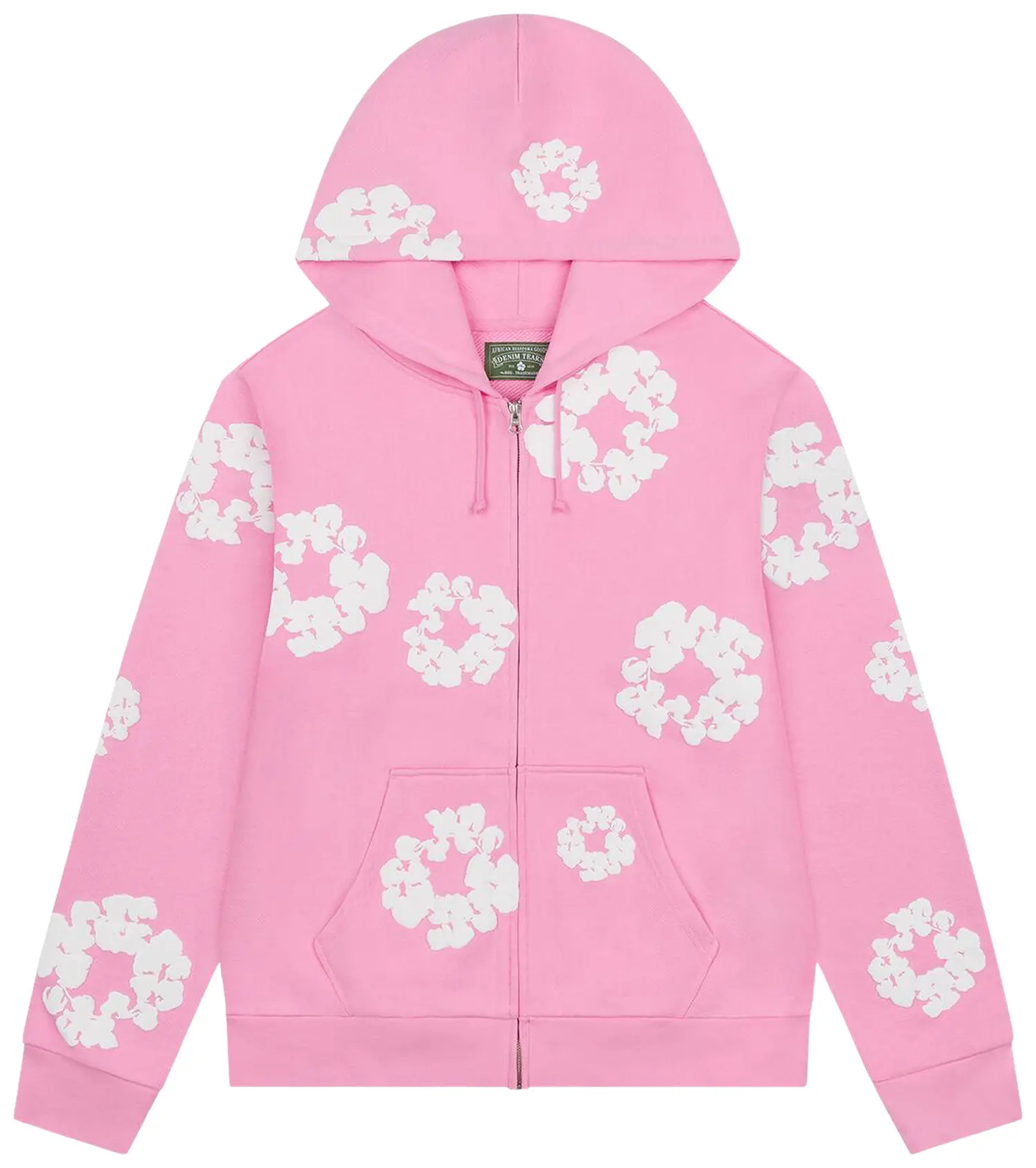 Denim Tears Cotton Wreath Zip Hoodie 'Pink'