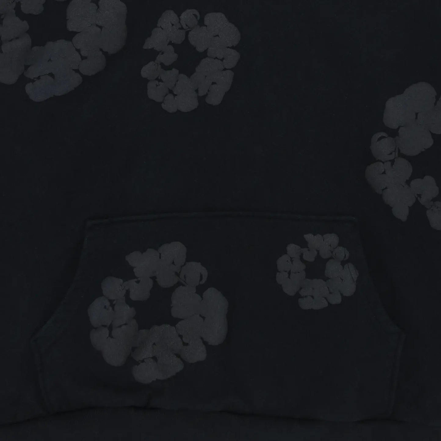 Denim Tears Cotton Wreath Hooded Sweatshirt 'Black Monochrome'