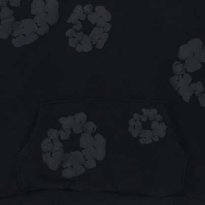 Denim Tears Cotton Wreath Hooded Sweatshirt 'Black Monochrome'