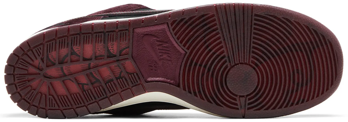 Nike Dunk Low Pro RIOT Skateshop x SB QS 'Mahogany Dark Beetroot'