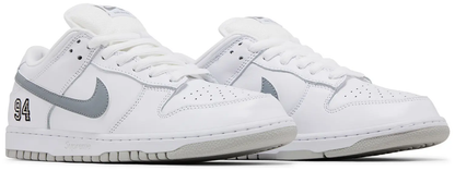 Nike Supreme x Dunk Low SB 'White Metallic Silver'