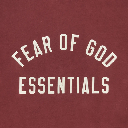Fear of God Essentials Fleece Hoodie 'Crimson'