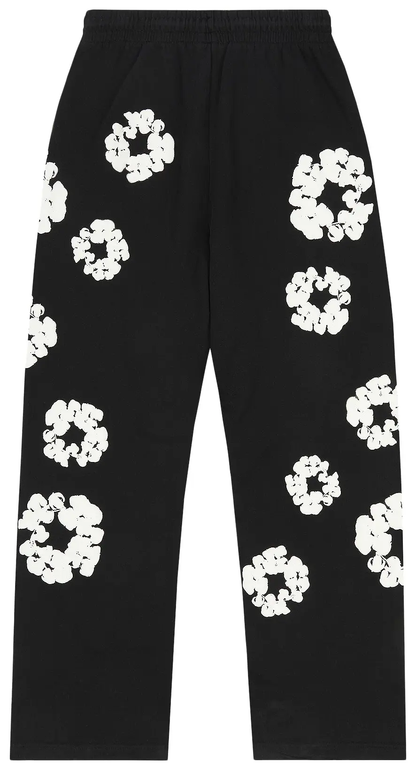 Denim Tears Cotton Wreath Baggy Sweatpants 'Black'
