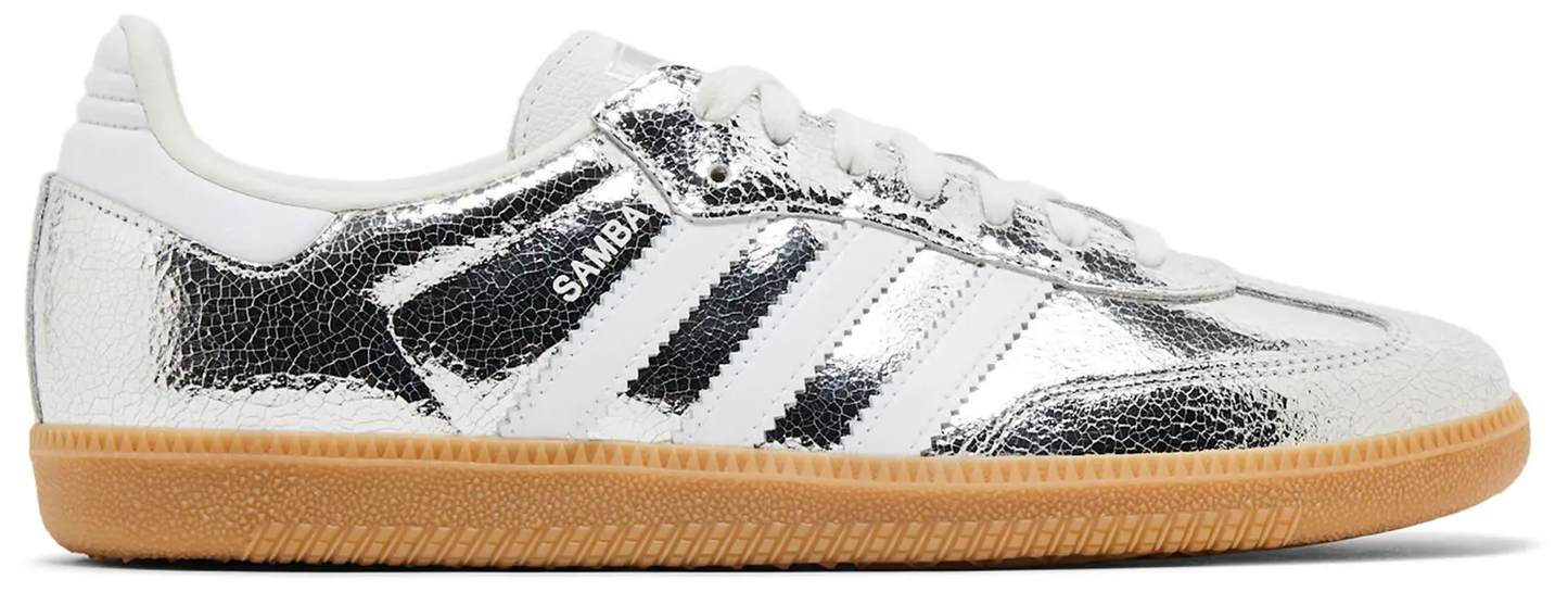 adidas Wmns Samba OG 'Cracked Metallic Pack - Silver'