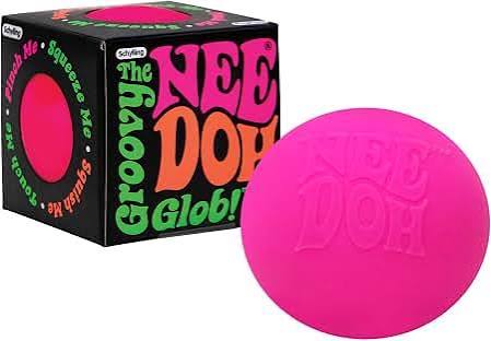 NeeDoh The Groovy Glob Pink Schylling Stress Ball Squishy Fidget Toy