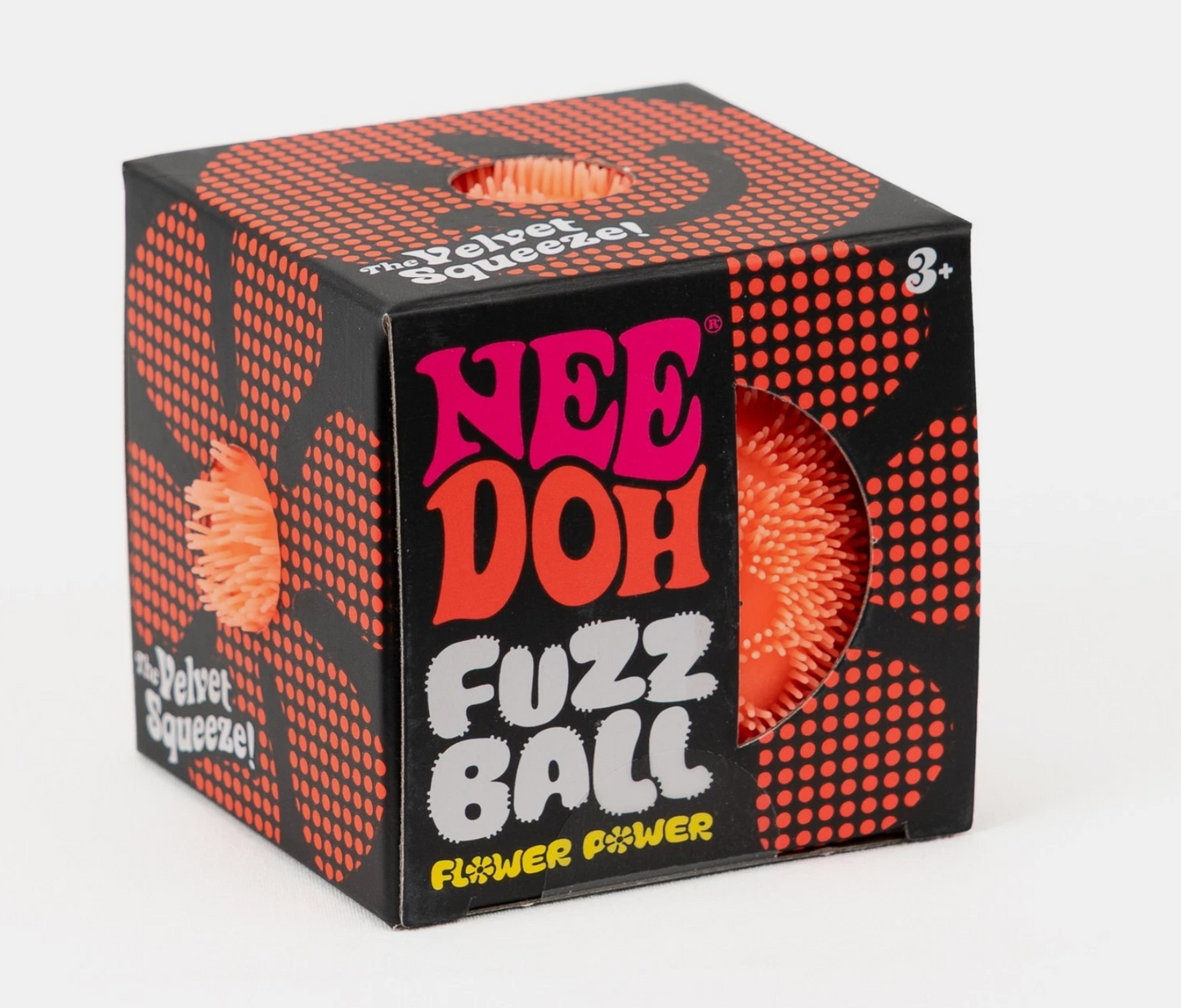 Viral Needoh Fuzz Ball Flower Power Non-Toxic Velvet Fuzzy Squishy, All 5 Colors
