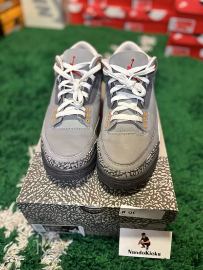 Jordan Retro 3 "Cool Grey" USED