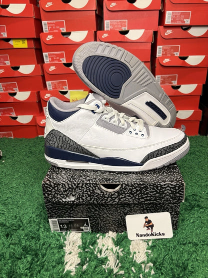 Air Jordan Retro 3 Midnight Navy Size 2023 Size 13 USED