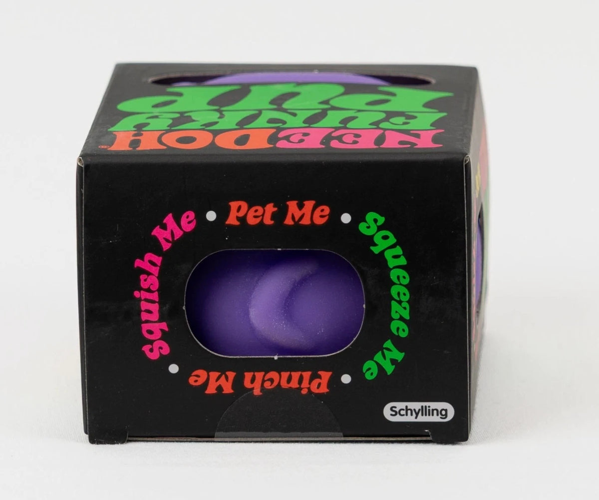 Needoh Funky Pup PURPLE Squishy Stress Relief Toy Schylling NEW