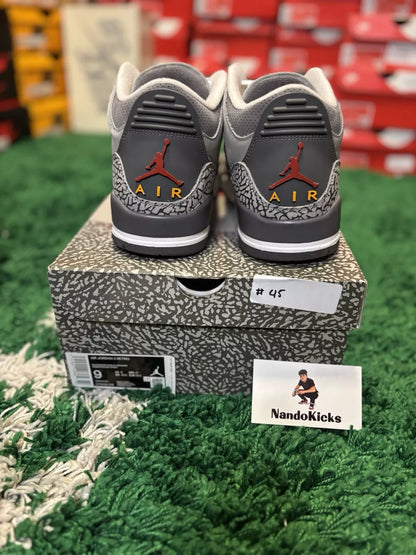 Jordan Retro 3 "Cool Grey" USED