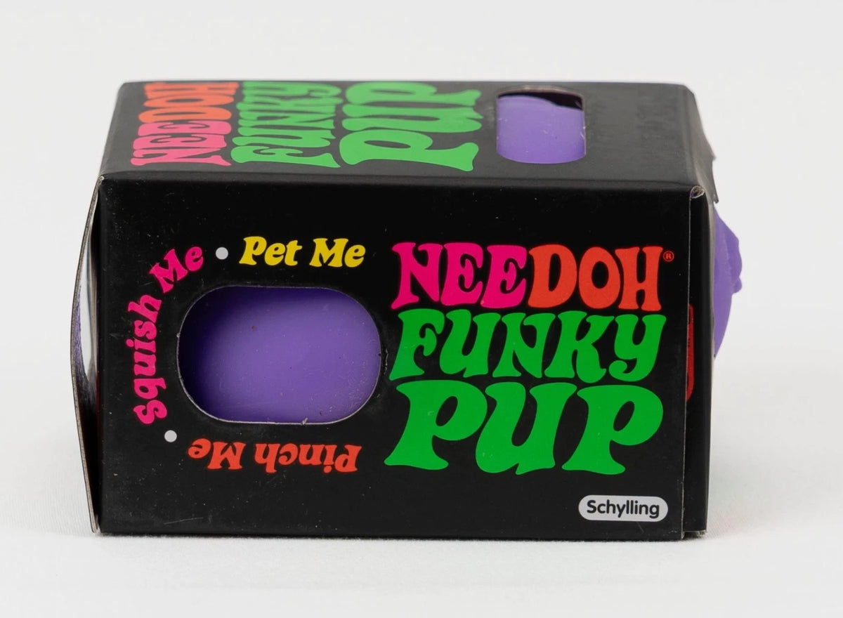 Needoh Funky Pup PURPLE Squishy Stress Relief Toy Schylling NEW