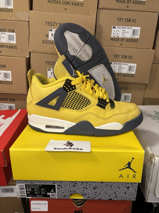 Nike Air Jordan 4 Retro Mid Lightning Size 9.5 CT8527-700 USED