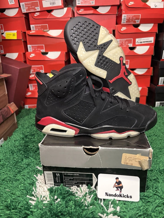 Air Jordan 6 Varsity Red Black 2010 Size 11M Used