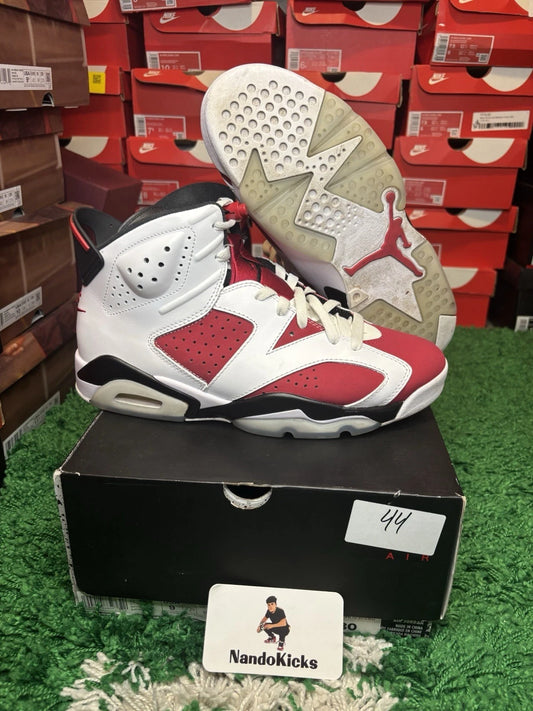 Air Jordan 6 Retro Carmine 2021 CT8529-106 Men's Size 9 Used