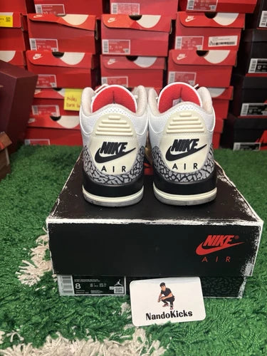 Air Jordan 3 Retro White Cement Reimagined Men's Size 8 USED