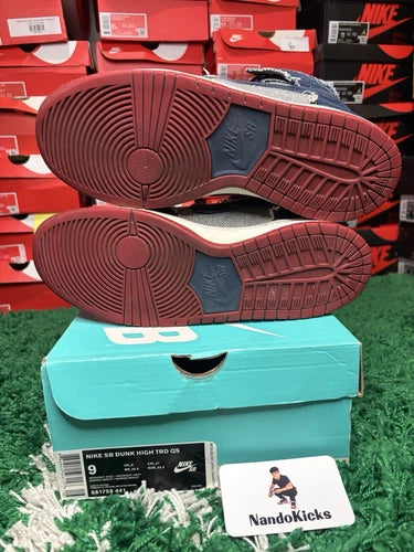 Nike SB Dunk High TRD QS "REESE FORBES DENIM" Size 9M USED